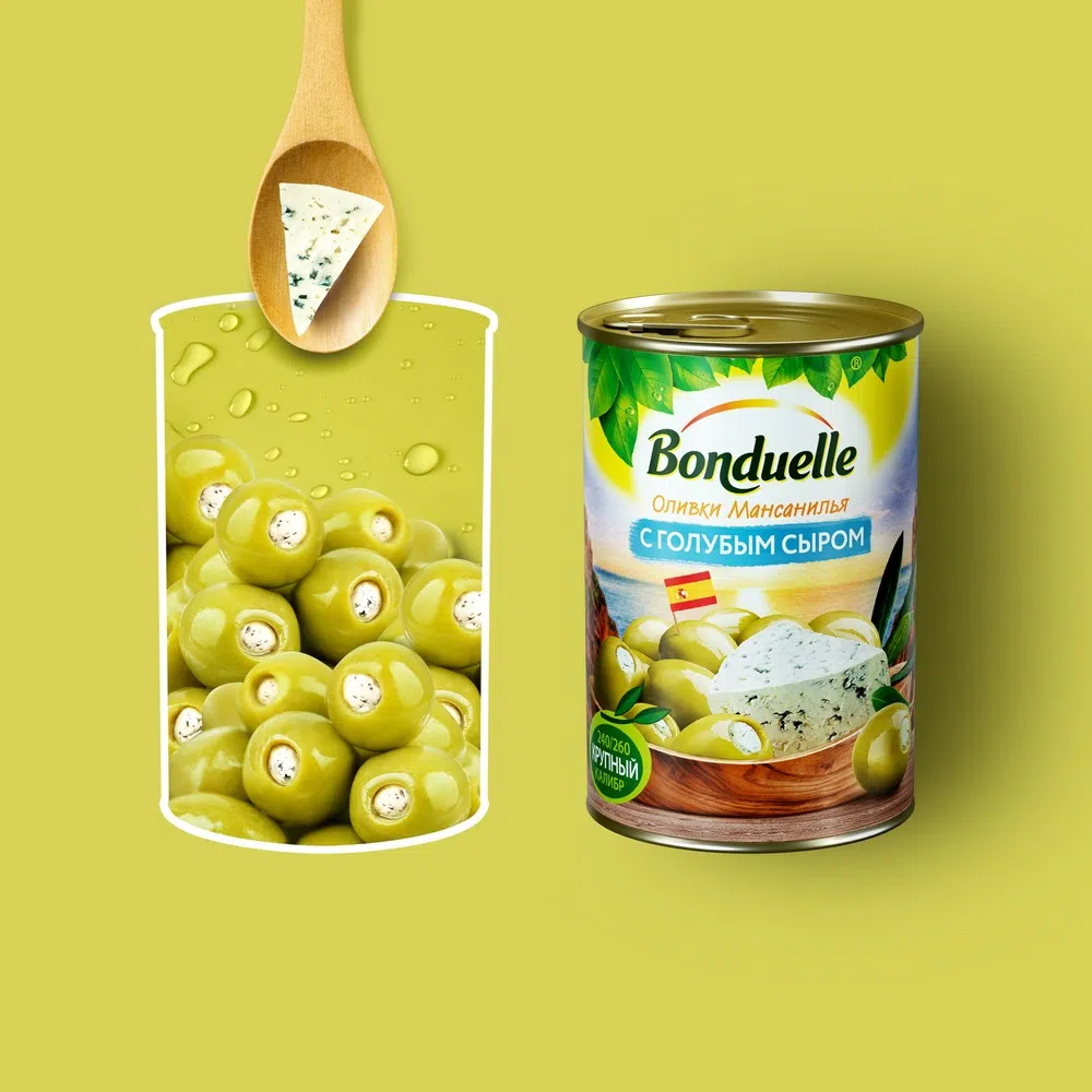 Оливки «Мансанилья» с голубым сыром