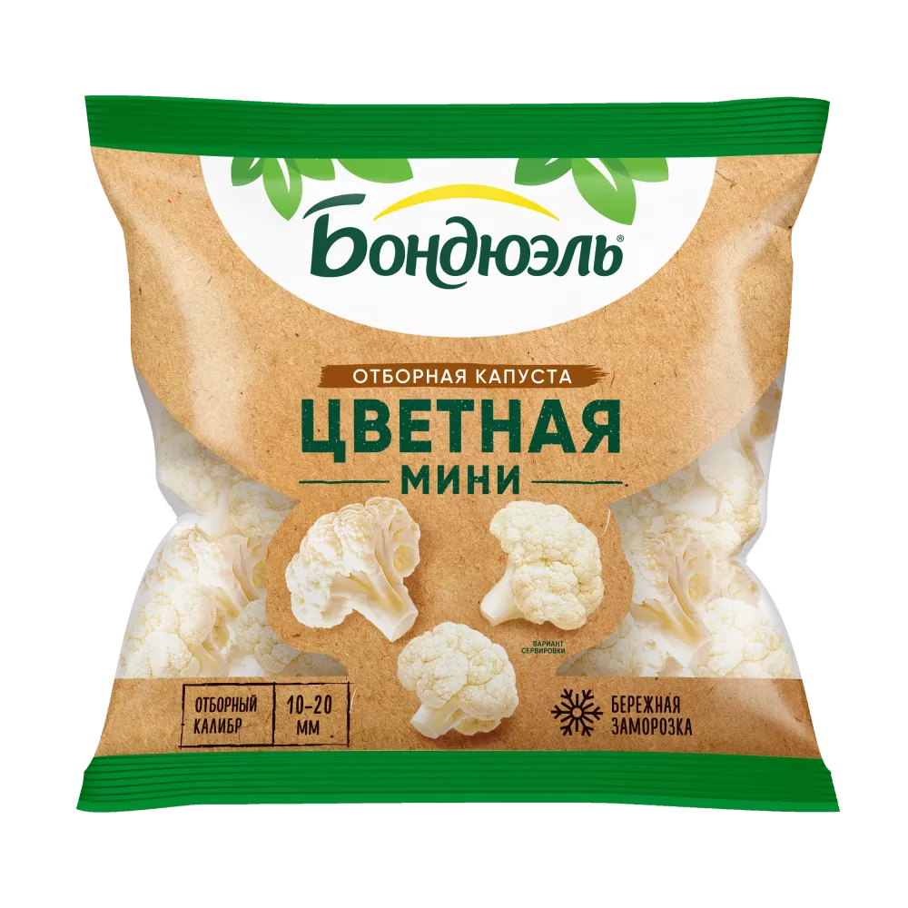 Цветная капуста Бондюэль мини замороженная, фермерская, 300 г