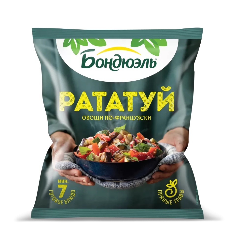 Овощи Бондюэль Рататуй по-французски, смесь замороженная, 400 г