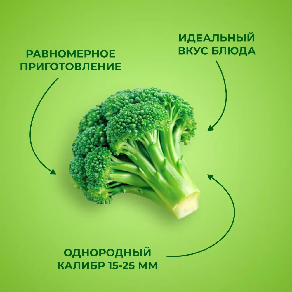 Брокколи замороженные Бондюэль, мини, фермерские, 300 г