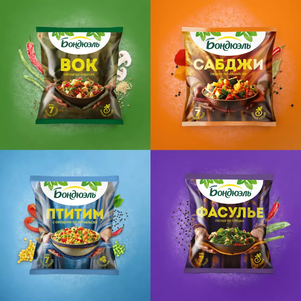 Овощи Бондюэль Тажин по-маррокански, смесь замороженная, 400 г