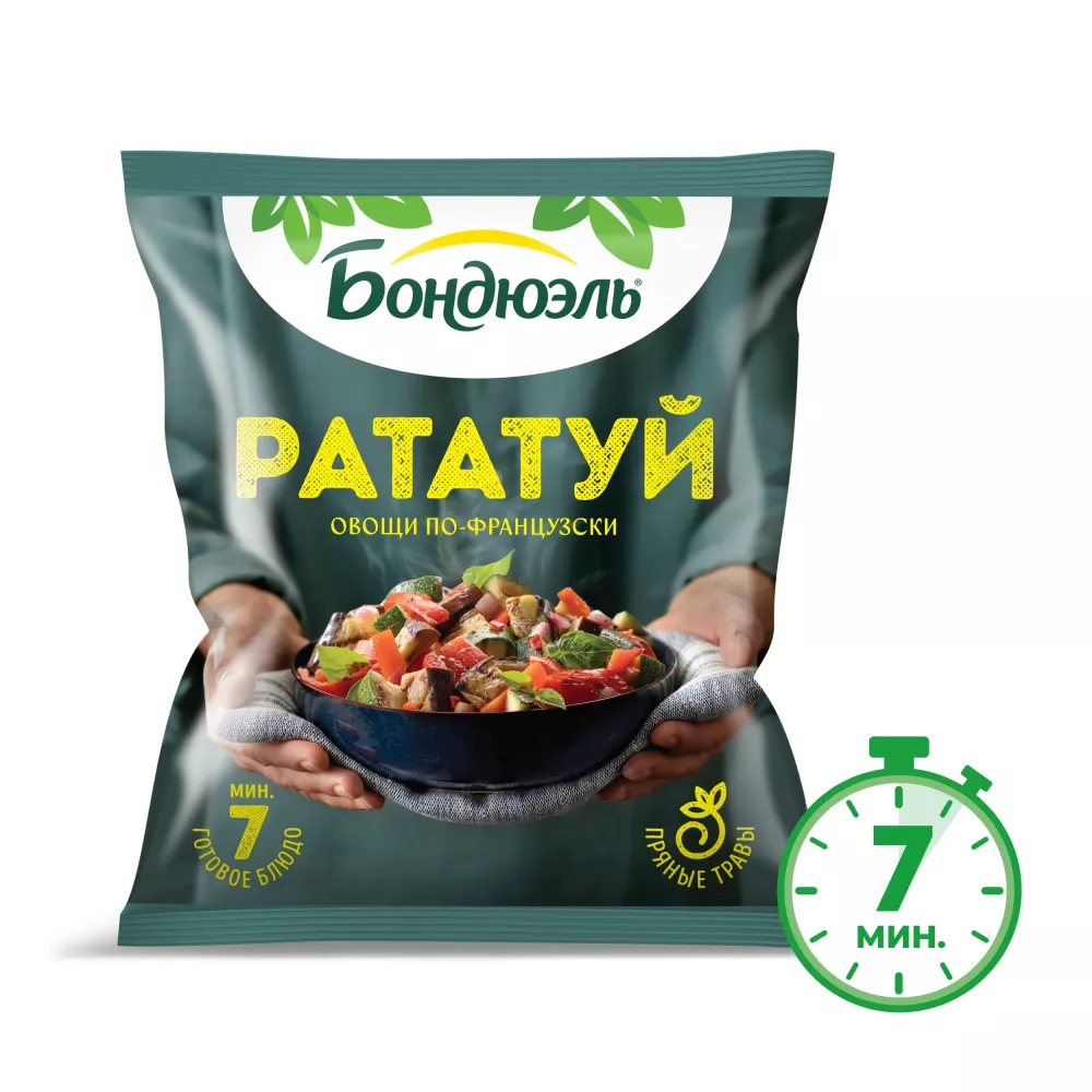 Овощи Бондюэль Рататуй по-французски, смесь замороженная, 400 г
