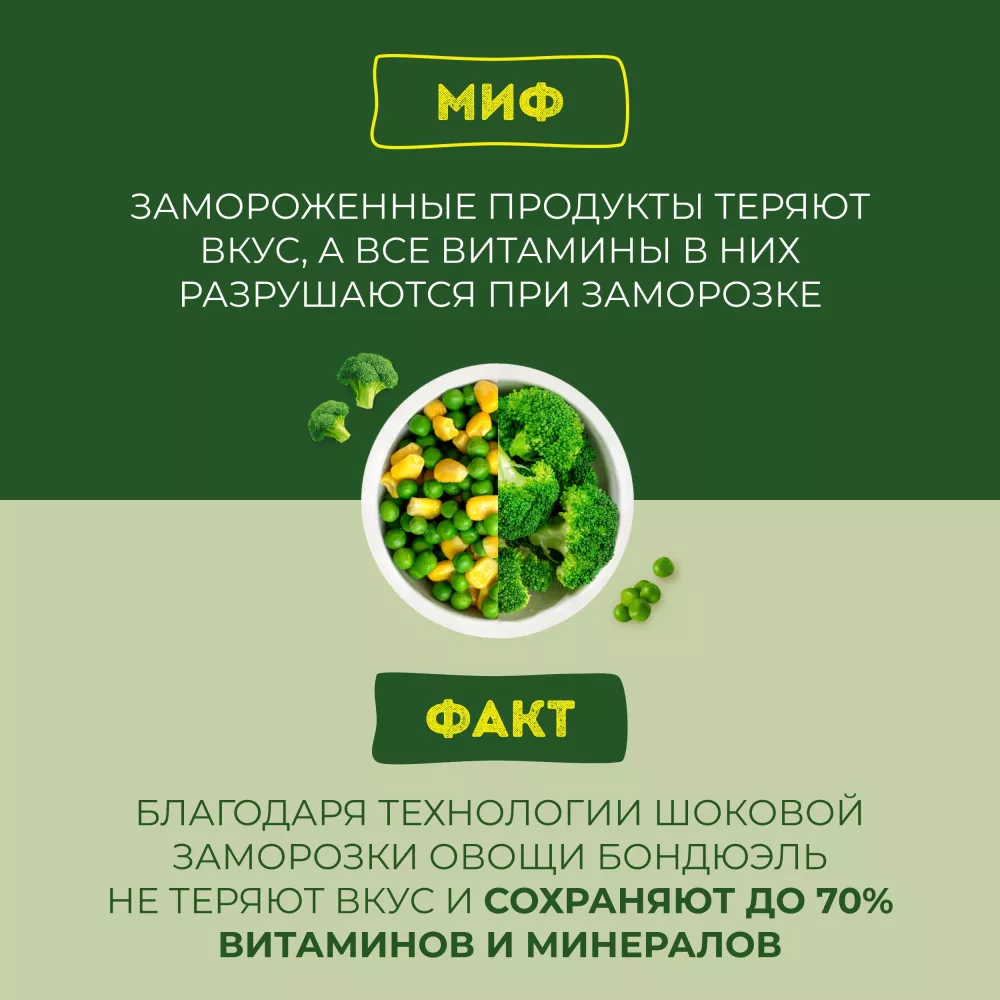 Овощи Бондюэль Орзотто по-итальянски, смесь замороженная, 400 г