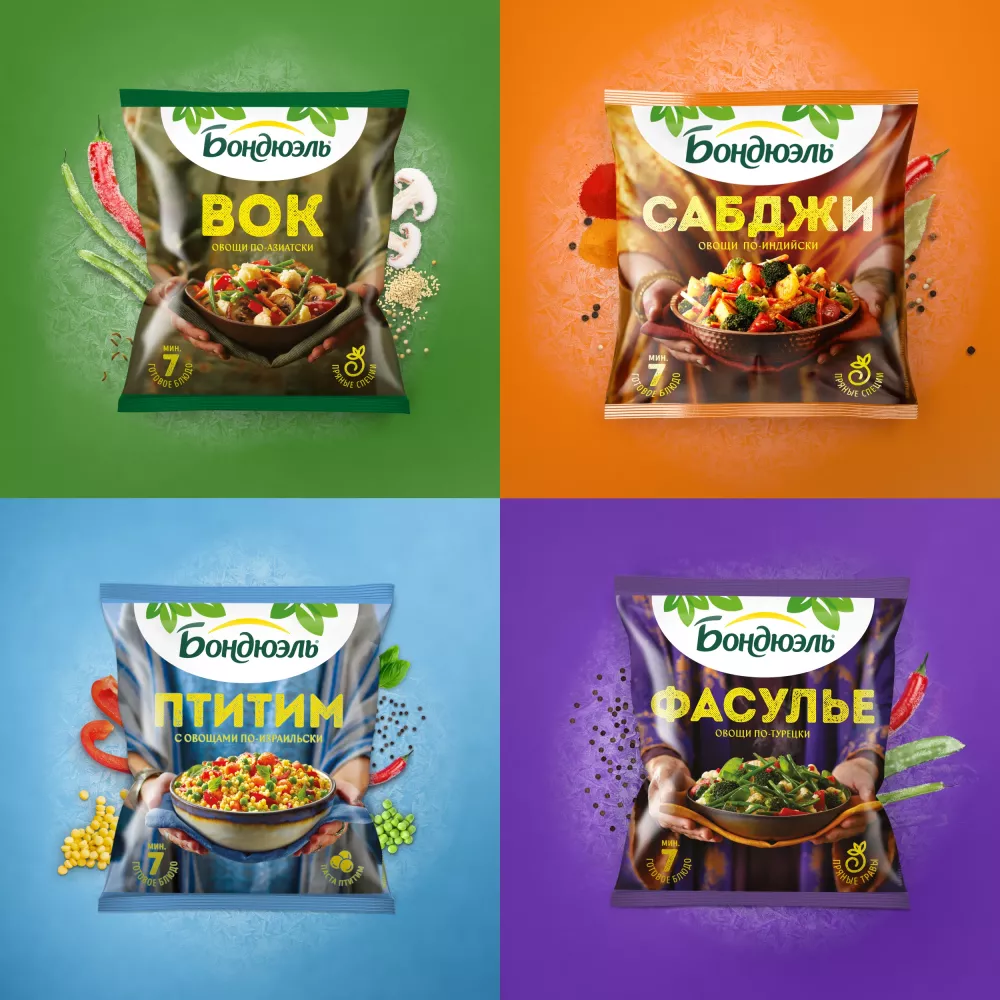 Овощи Бондюэль Мунг по-китайски, смесь замороженная, 400 г