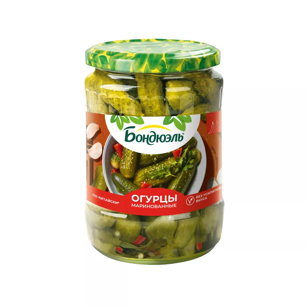 Бондюэль Огурцы маринованные по-китайски 500 мл