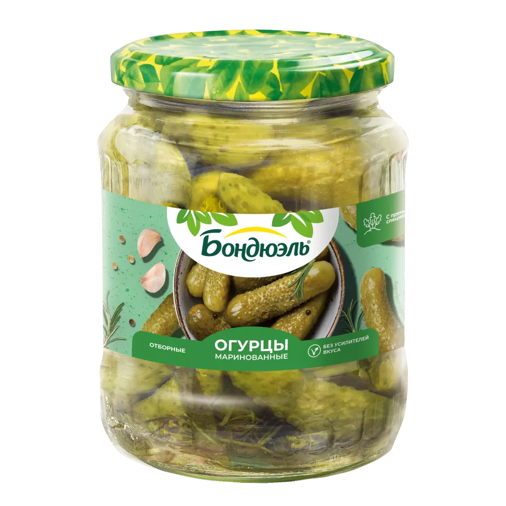 Огурцы маринованные Бондюэль, 680 г