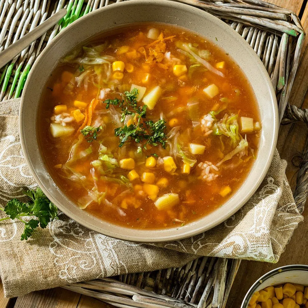 Быстрый овощной суп из лечо