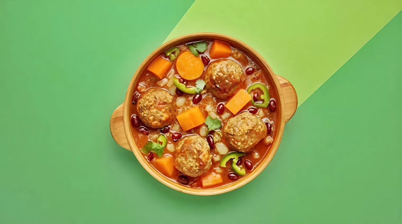 Тефтели в томатном соусе с овощами