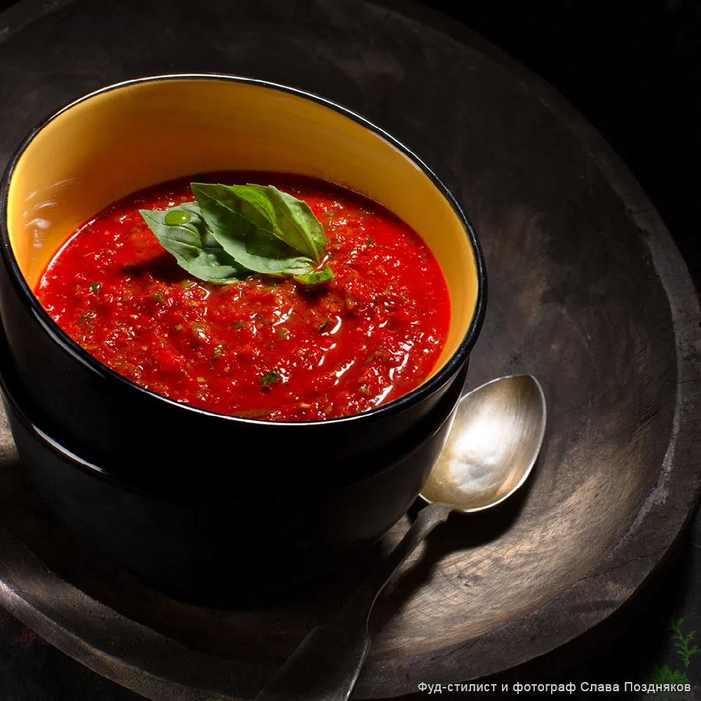 Холодный томатный суп гаспачо