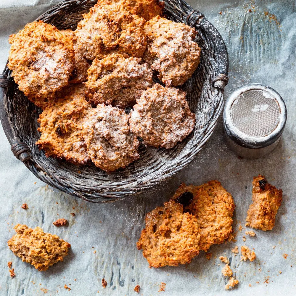 Тыквенно-банановое овсяное печенье без сахара