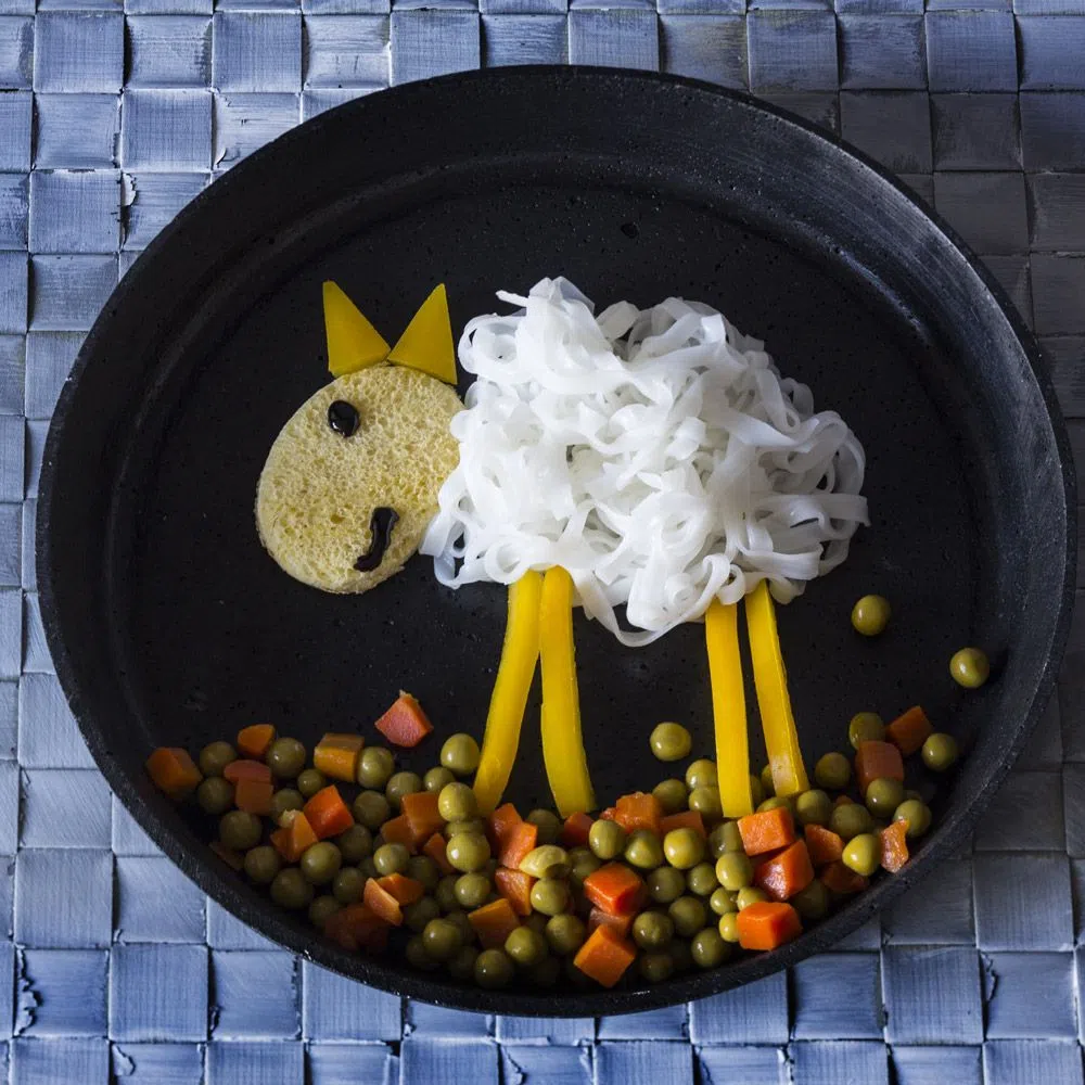 Рисовая лапша с овощами "Овечка"