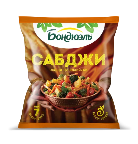 Овощи Бондюэль Сабджи по-индийски, смесь замороженная, 400 г