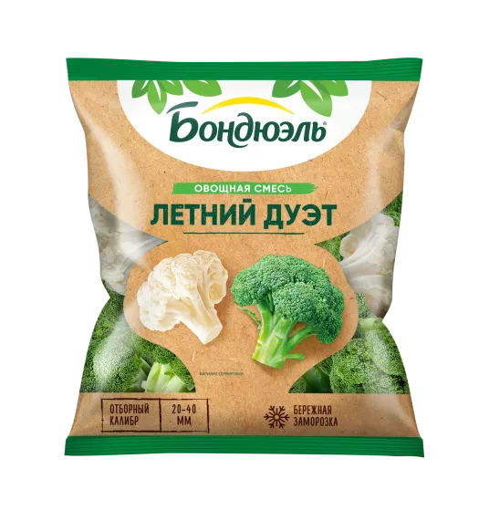 Овощи Бондюэль Летний дуэт, смесь замороженная, 400 г