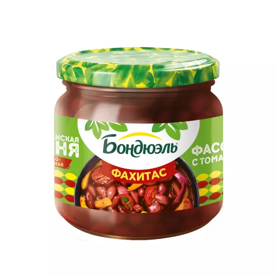Бондюэль Фасоль красная в соусе с томатами "Фахитас" 350 мл