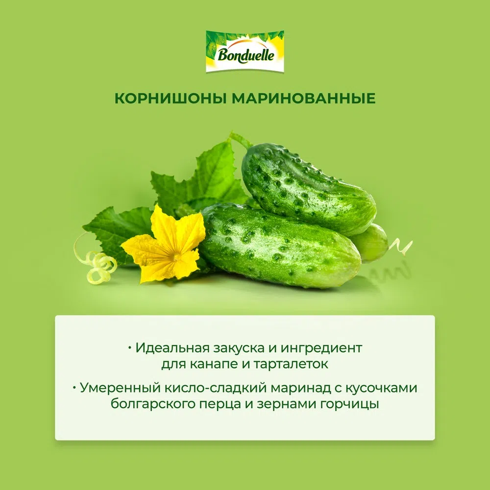 Корнишоны маринованные | Консервированные овощи продукты Bonduelle