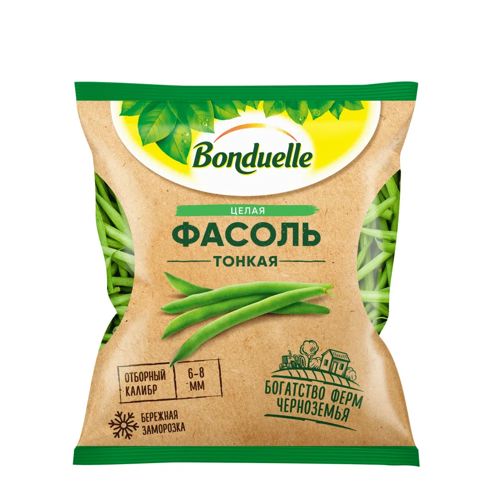 Тонкая фасоль целая | Замороженные овощи продукты Bonduelle