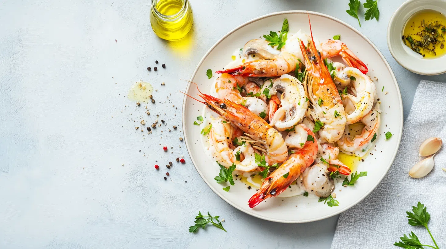 Лангустины в сливочном соусе