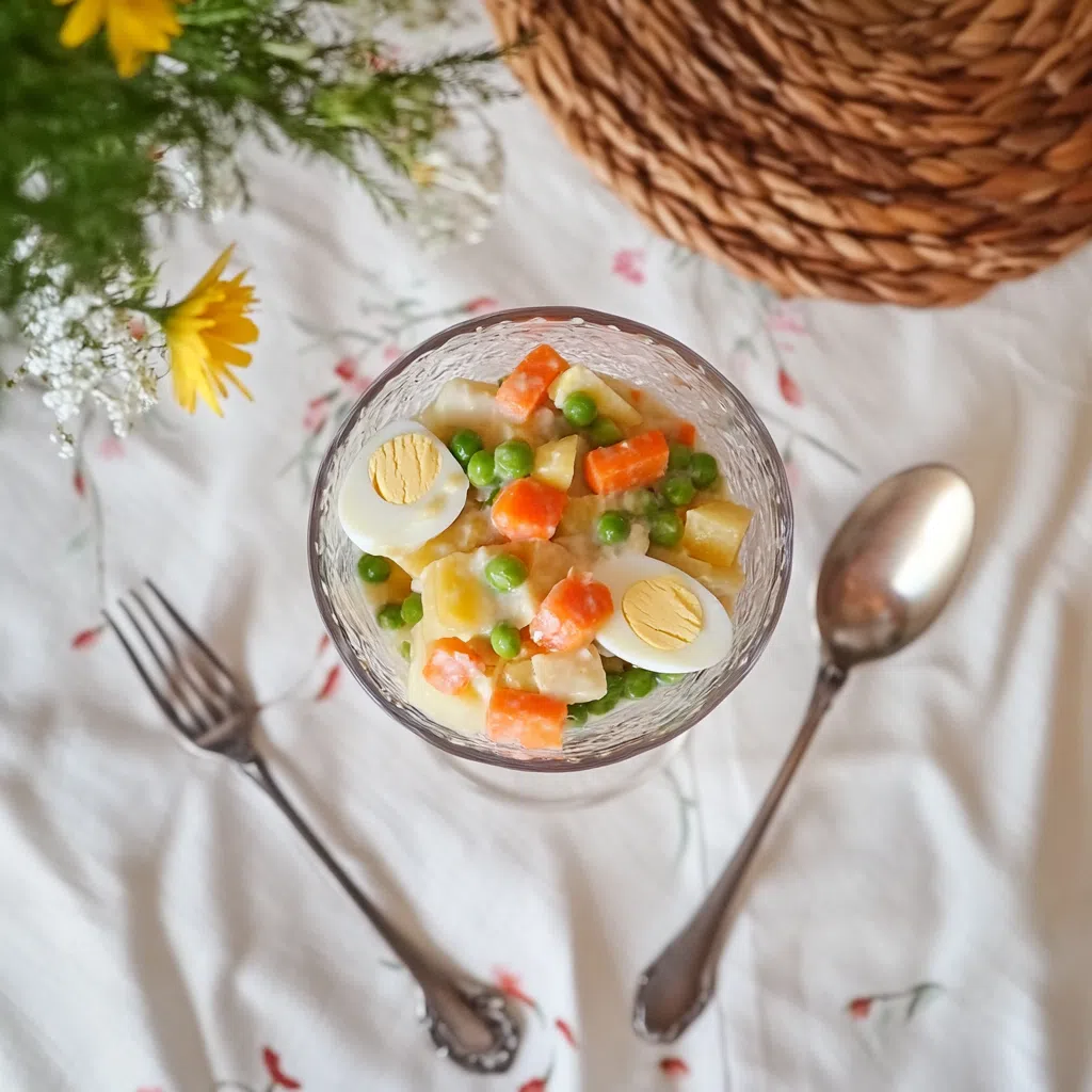 Салат Оливье в нестандартной подаче